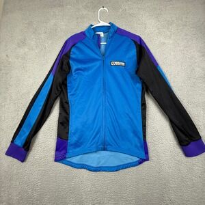 Pearl‎ Izumi Technical Wear Mens L Cycling Jacket Blue Black Purple Full Zip